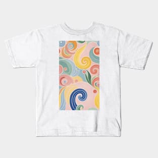 Hilma's Colorful Odyssey: Abstract Inspired Vibrance Kids T-Shirt